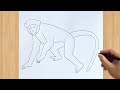 Comment dessiner un singe tutoriel de dessin facile tape par tape pour les dbutants