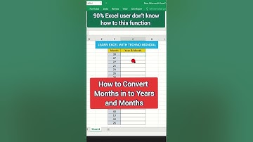 Excel Pro Trick.How to Convert Months in to Years and Months#shorts #excel #exceltipsandtricks