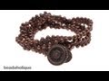 How to Make a Knotted Waxed Linen Wrap Bracelet (Beads on the Outside)