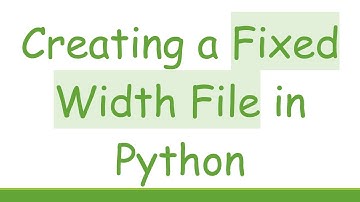 Creating a Fixed Width File in Python