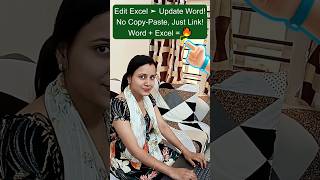 Link Excel to Word Like a PRO! 🧠 | No Copy-Paste Needed! (2025 Secret Method 💻) #exceltips #excel