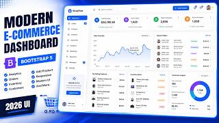 Modern E-Commerce Admin Dashboard UI | Bootstrap 5 + Responsive Design 2026
