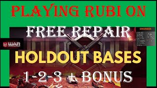 War Commander : [ENGINEER] HOLDOUT BASE 1-2-3 + BONUS/ FREE REPAIR/ PLAYING RUBI ON