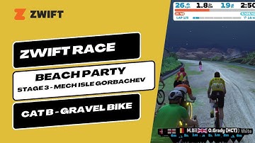 Zwift Racing Beach Party Stage 3 - Mech Isle Loop - B cat