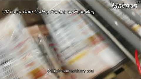 UV Laser Date Coding Printing on Food Bag