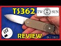 FULL Review: TwoSun TS362  - A Double Detent Slip Joint Knife - by RIHE Design