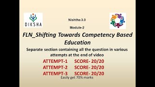 NISHTHA 3.0 MODULE 2 answers| FLN_Shifting Towards Competency Based Education