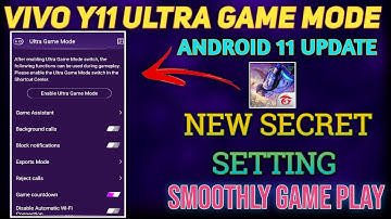 VIVO Y11 ULTRA GAME MODE IN FREE FIRE | ANDROID 11 UPDATE SETTING | SMOOTHLY GAMEPLAY