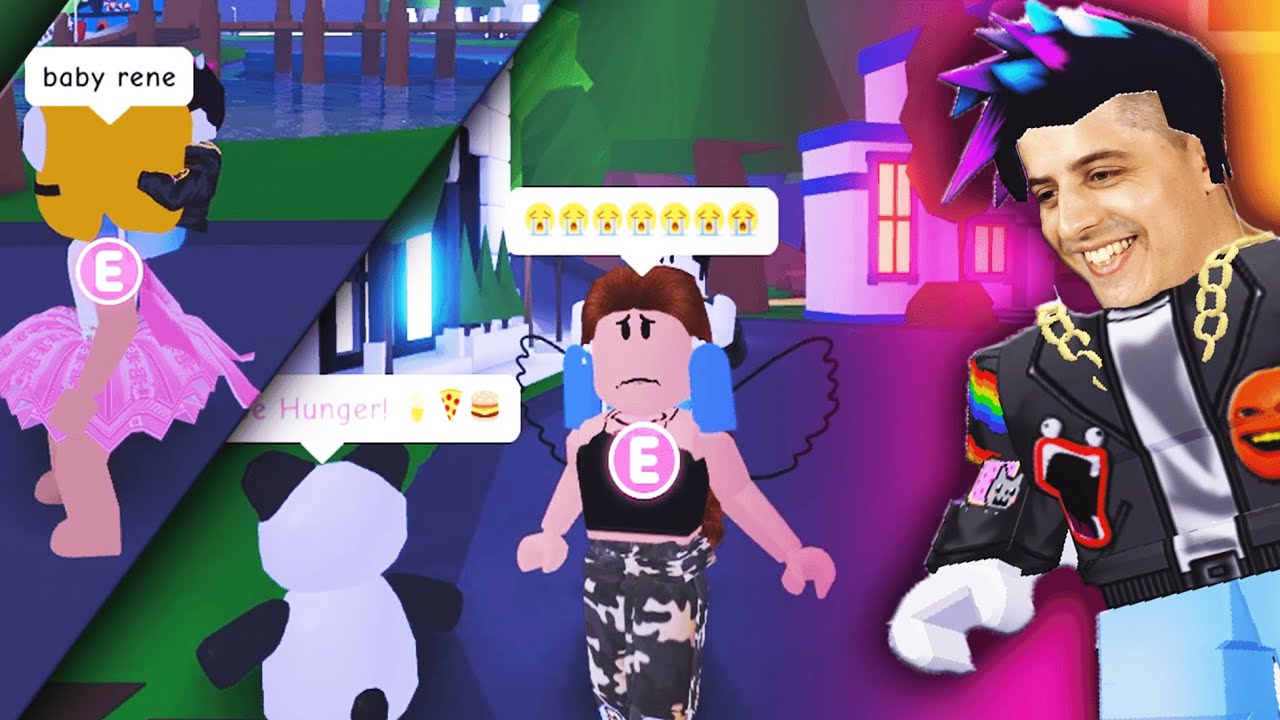 Baby Rene BABY RENE springt auf alle Leute drauf! Alle sind genervt! | Roblox ...