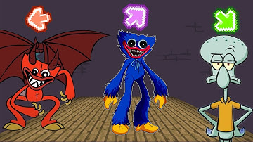 FNF Character Test | Gameplay VS Playground | SCARY LARRY | HUGGY WUGGY | SQUIDWARD | FNF Mode