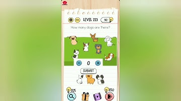 Brain Test Level 223 how many dogs are there