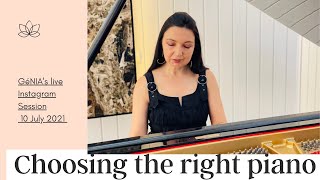 GéNIA live Piano Lessons: Choosing the Right Piano for You!
