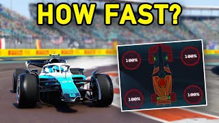 How Fast Is A 100% Damaged MAXED OUT My Team Car in F1 22..?