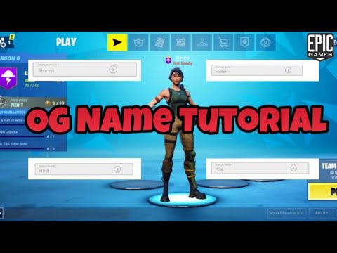 How To Get Og Names In Fortnite Tutorial Youtube