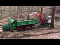 Waldarbeiten - Magirus Deutz 256 und O&amp;K Bagger