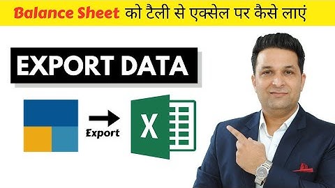 How to export data from tally prime to excel l  Tally prime 4.0