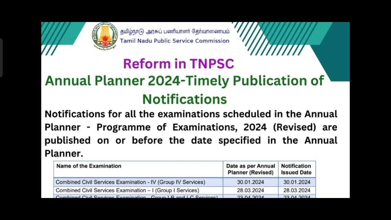 TNPSC ANNUAL PLANNER Tnpsc annual planner