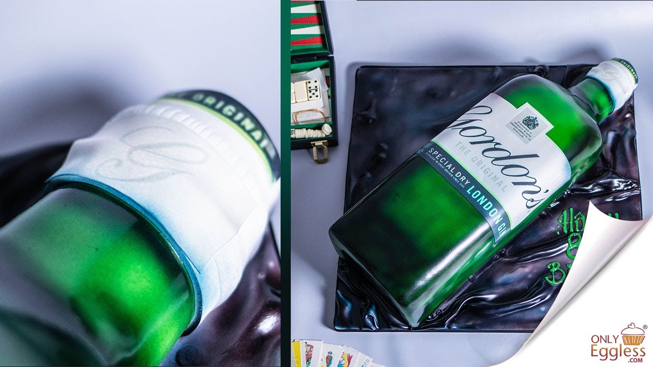 Gordon's Gin bottle cake 🍾💚