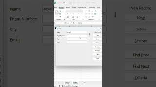 Open Automatic Data Entry Form (Shortcut: Alt + D + O) #excel #spreadsheetmagic #exceltips