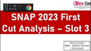 SNAP 2023 Exam: First Cut Analysis Slot -3 22nd December || Mission: SIBM, Pune