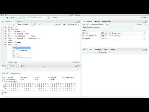 Unsupervised ML / Iris dataset on R