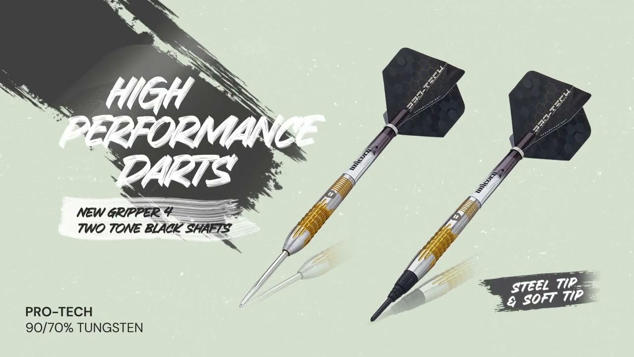 Unicorn Protech Darts - Style 1 - Steel Tip - Gold Ring