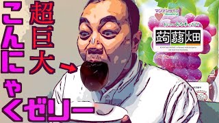 大量のこんにゃくゼリーを溶かして１つにして食べた。【きしたかの】【蒟蒻畑】