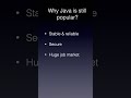 Why Java Is Still Popular in 2026 | PrepLoop #shorts