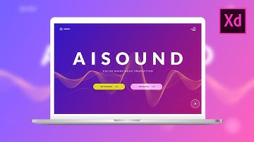 Web UI Design in Adobe XD  How to Design Music Website UI Design using Adobe XD