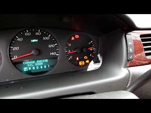 Chevrolet Impala Oil Life Monitor Resetting