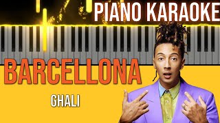 Barcellona - Ghali | KARAOKE 🎤🎹 (Piano Instrumental + Tutorial) | 4k 😎