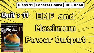 Emf And Maximum Power Output 11Th Physics Nbf Book Fbise