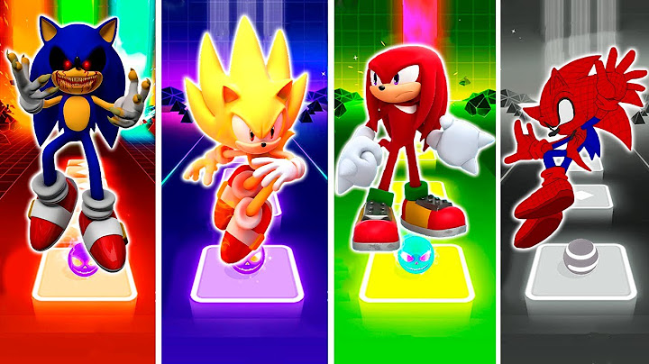 🟢 Sonic Exe 🆚 Super Sonic 🆚 Knuckles Sonic 🆚 Spider Man Sonic   🎶 Tiles Hop EDM Rush