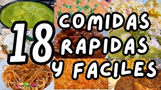 ✅18 COMIDAS RAPIDAS Y FACILES #mihogardulcehogar #comidasrapidasyfacilesdehacer #recetassincarne