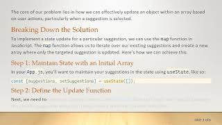How to Update State in an Object Within an Array in ReactJS
