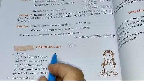 Ex-8.4 Chapter -8 Decimals || Class 6th Maths New Book