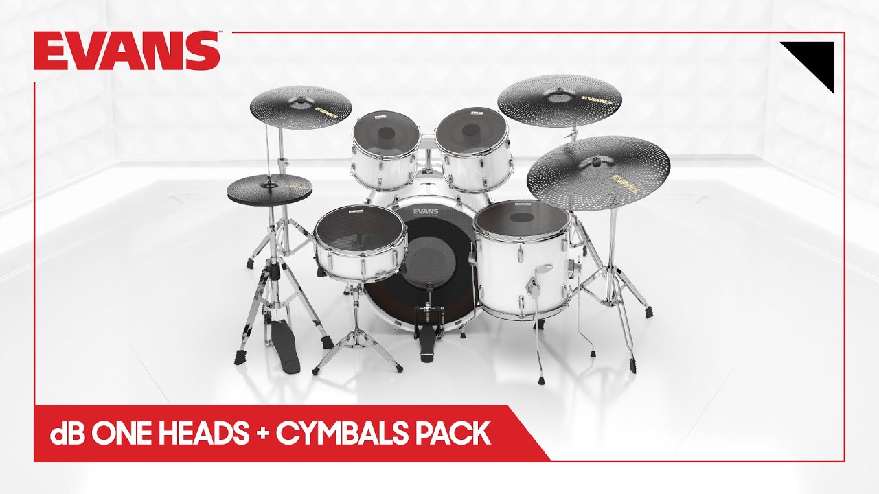 EVANS db One ECPPB-DB1-R Heads 音量低減シンバルヘッドパック Cymbals エヴァンス Pack Rock