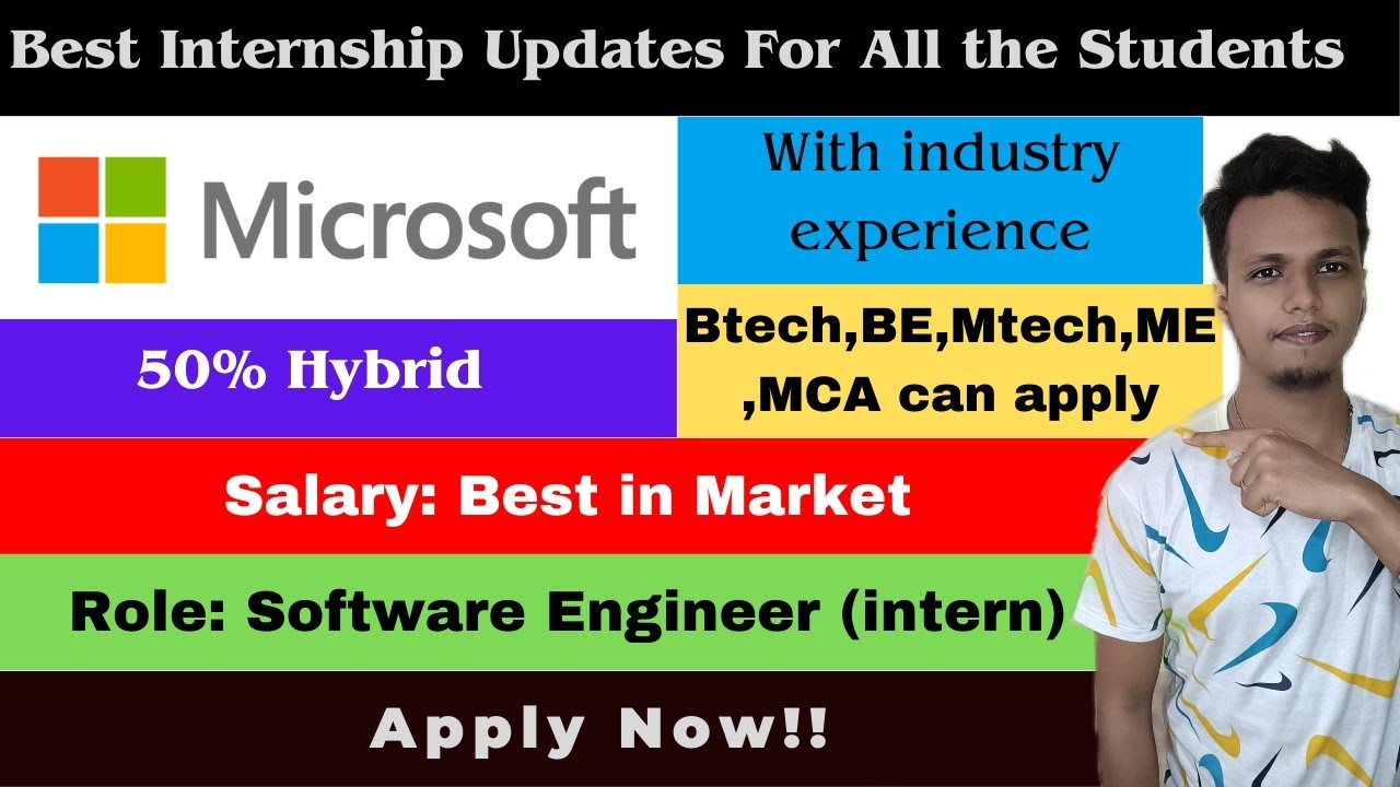 🔴Best Internship Update for Engineers!! Microsoft is Hiring Software ...