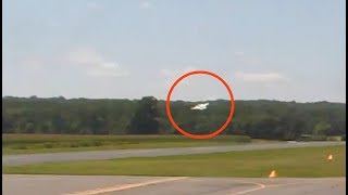CCTV of Beech Baron crash at Shannon Airport, Fredericksburg, VA