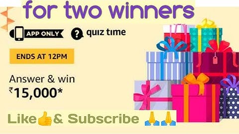 Amazon today quiz answers| win 15,000 rupees,Amazon daily quiz