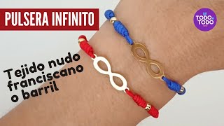 👩‍❤️‍💋‍👨Pulsera INFINITO PAREJAS (novios). Macrame. Idea San Valentín y Amor y amistad.