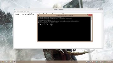 How to enable telnet in Windows 8