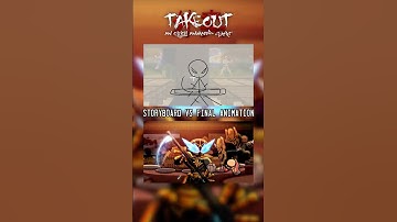 Storyboard vs Final Animation: TakeOut #animation #oc #animatic #storyboard