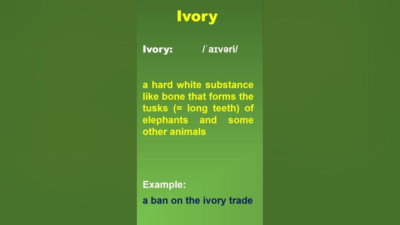 How to say IVORY British Pronunciation Learn English ivory 