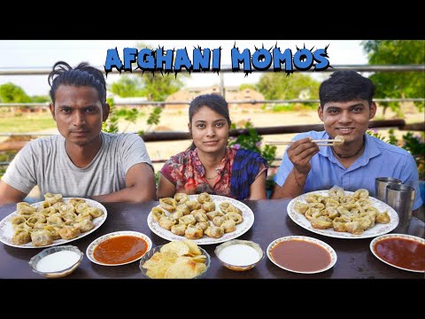 Afghani Half Fry Momos Eating Challenge | Homemade Momos Eating Challenge | Food Challenge