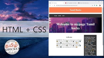 Learn HTML + CSS in tamil | Build your own website | complete guide and tutorial - 3 | tamil hacks