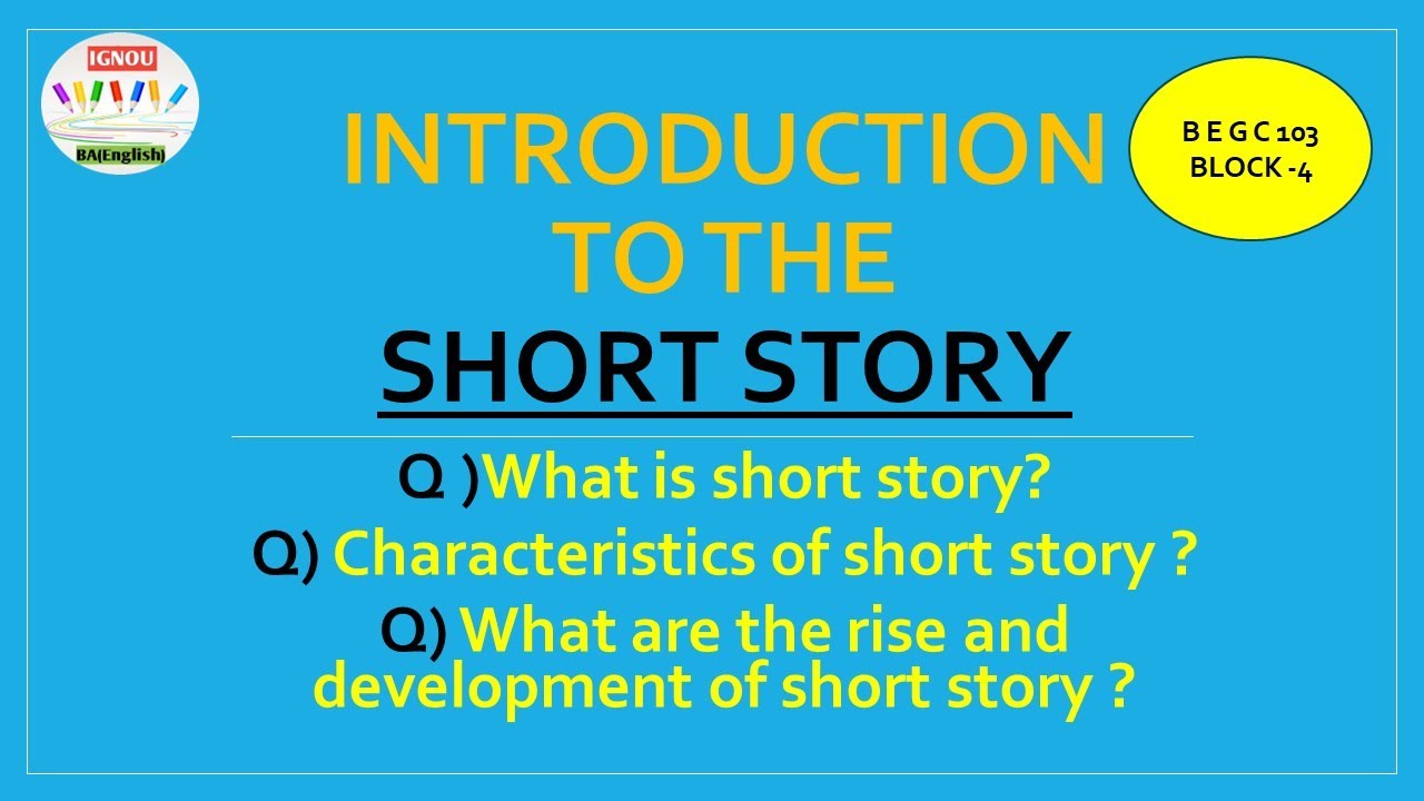 Define Short Story In English Literature B A ENGLISH YouTube