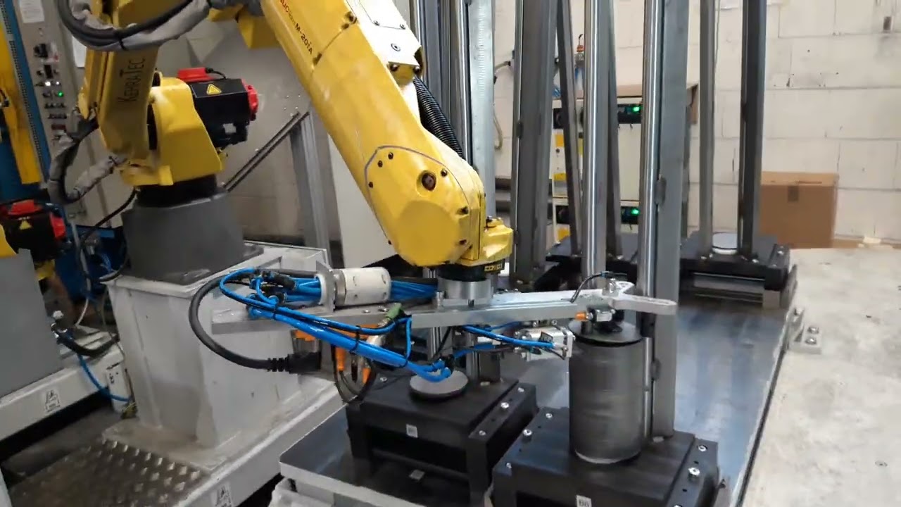 Автоматизация прессовки круглых деталей 14/Roundels pressing automation 14 (FANUC robotic cell)