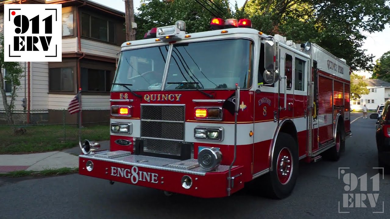 Quincy Fire Department Engine 8 Responding YouTube