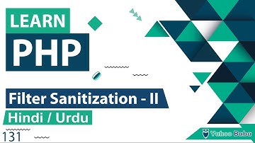 PHP Sanitize Filter - II Tutorial in Hindi / Urdu